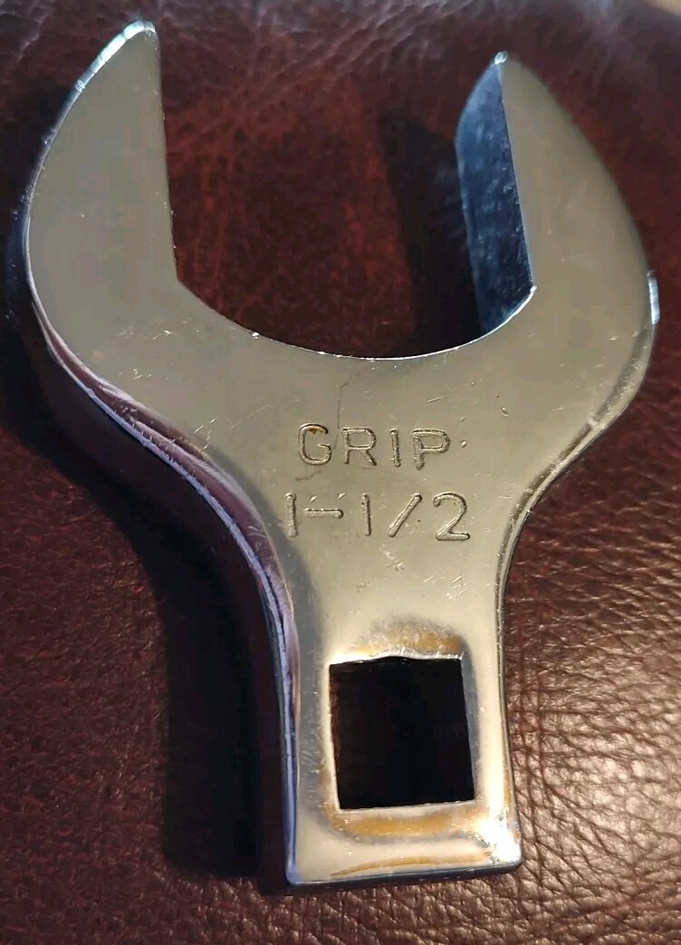 GRIP 1/2″ Drive 1-1/2″ Chrome Plated Carbon Steel Jumbo Open End Crowfoot Wrench