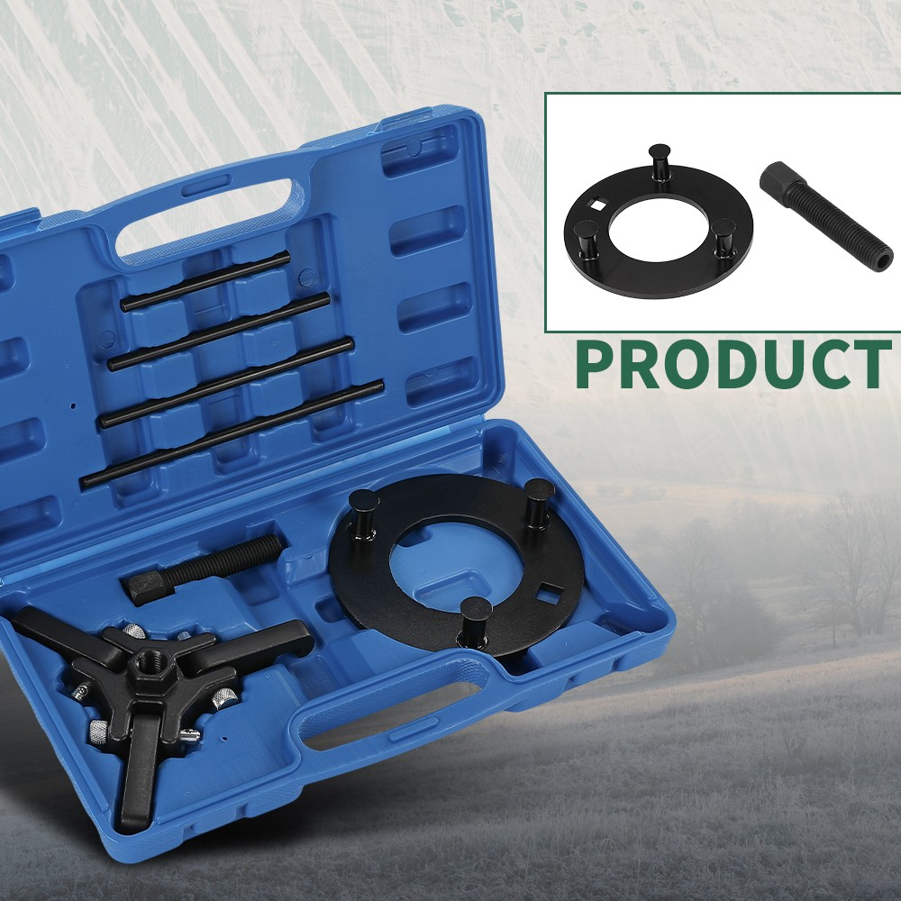 Harmonic Balancer Puller Set Upgraded 3-Jaw Pulley Puller with Holding Tool