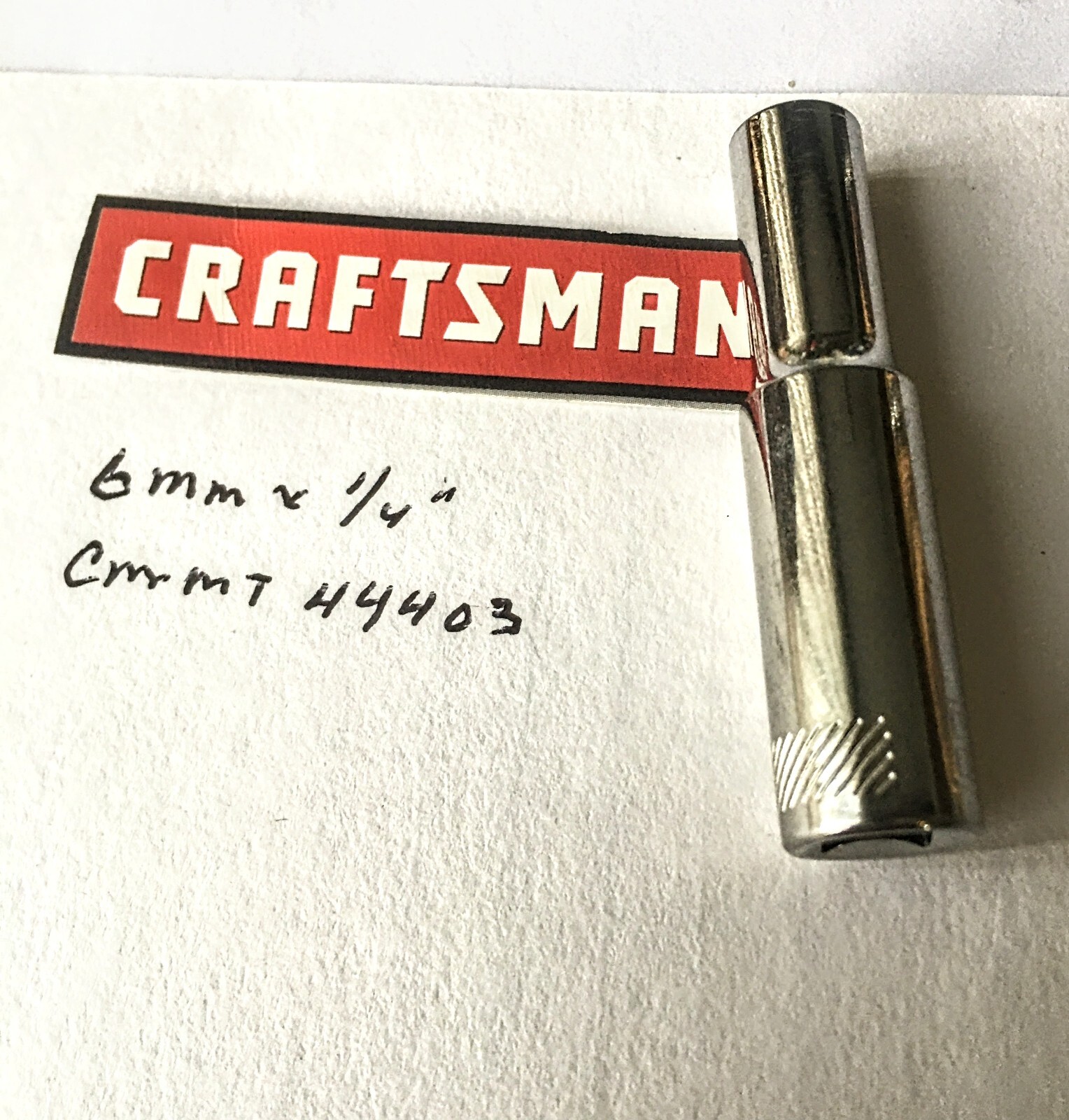 Craftsman 6mm x 1/4″ Dr 6 Pt Standard Deep Socket CMMT 44403 Free USA Ship