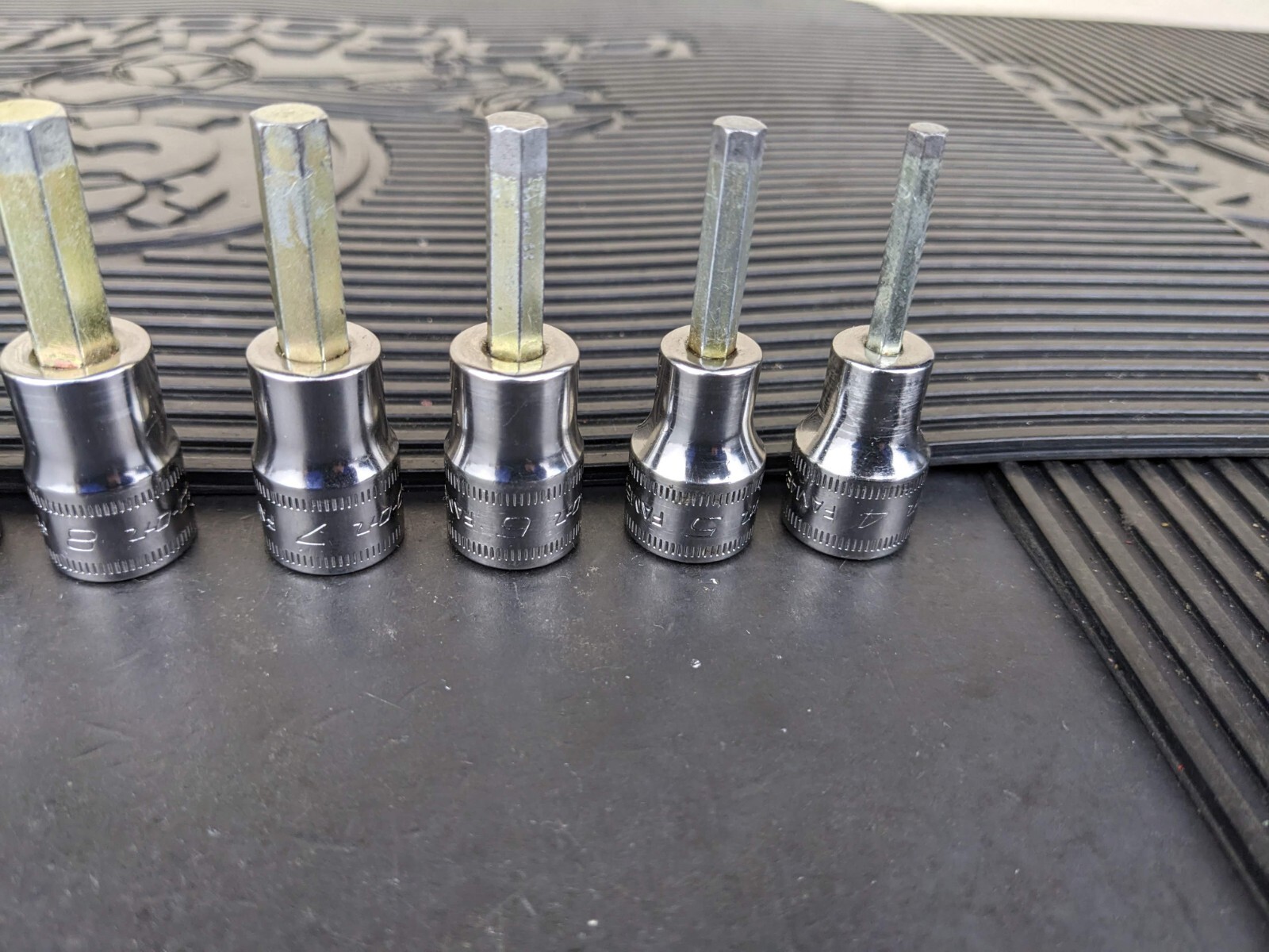 #be219 Snap-On 11pc Metric Hex Allen Socket Set 3/8″ Drive 4mm to 14mm 211EFAMY