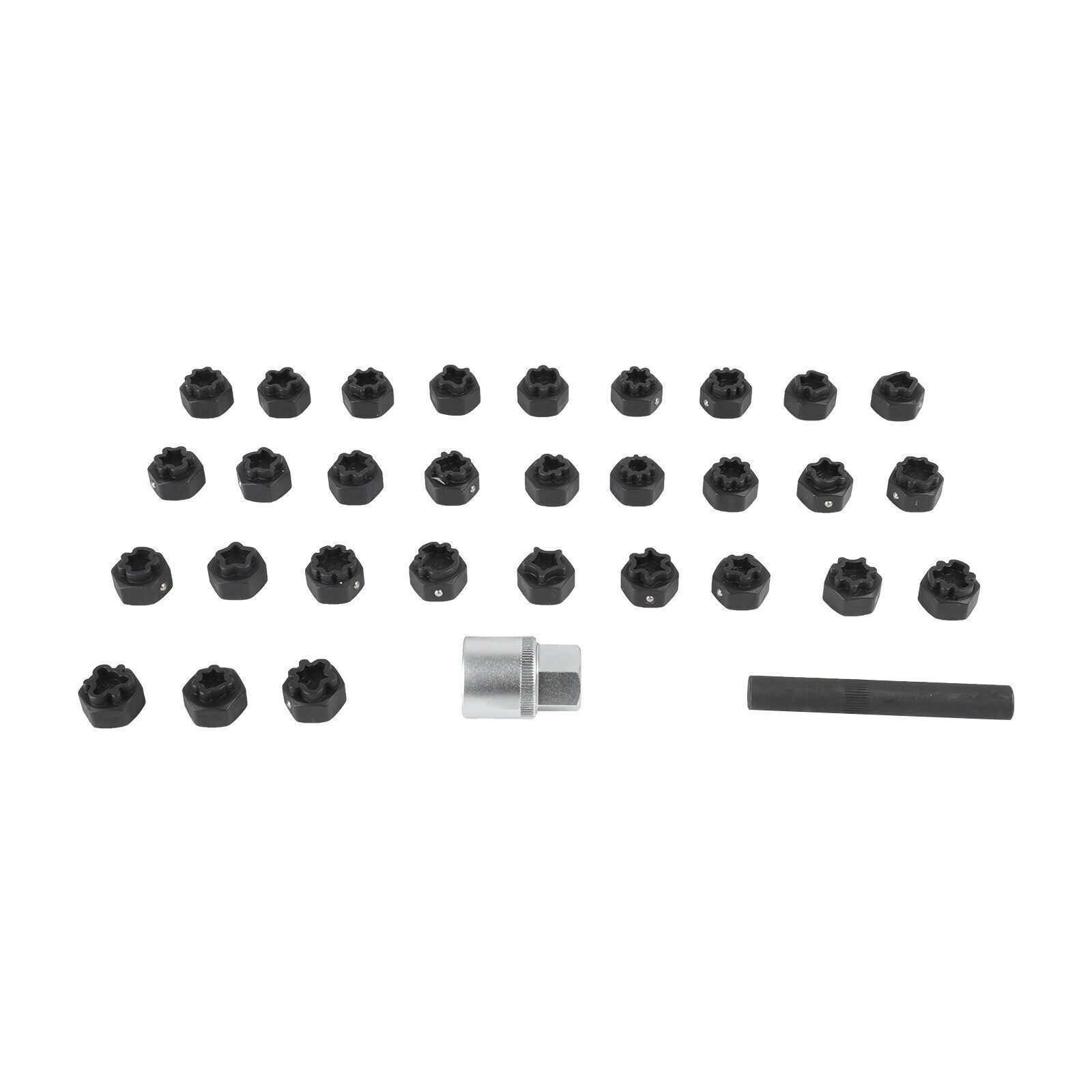 32pc Wheel Lock Lug Nut Master Key Set Removal Socket Tool Kit for Mercedes-Benz