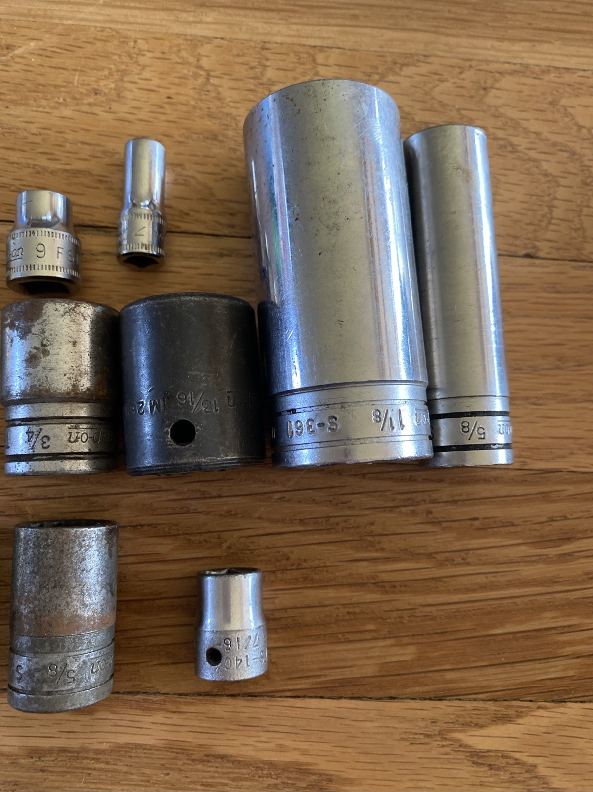 SNAP ON SOCKET BUNDLE! 11 Sockets ! See Pictures For Sizes