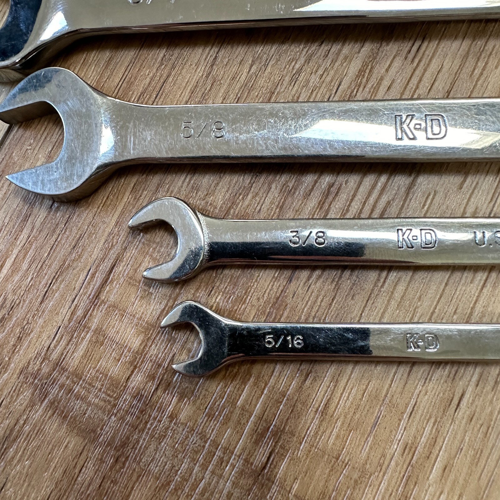 KD USA Combination Wrench Set of 6 Tools 12pt 5/16, 3/8, 5/8, 3/4, 13/16, & 7/8″