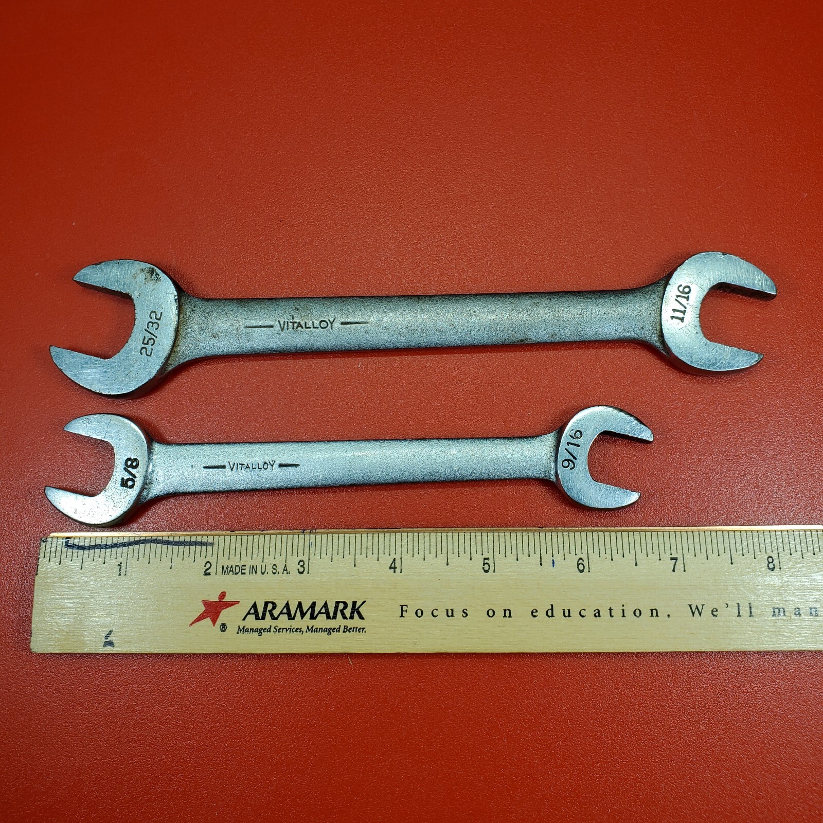 Billings SAE Open End Wrenches 9/16 x 5/8″ 1727 11/16×25/32″ 1029 Lot of (2) VTG