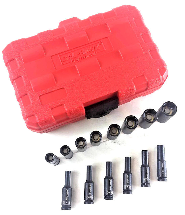 14-PC 1/4″ DR. Magnetic Deep Impact Socket 6-Point METRIC SET ( 4mm to 15mm)