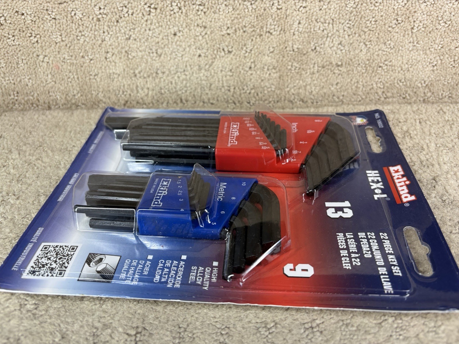 Eklind Tool 10022 22 Piece Combination Short & Long Hex-L Hex Key Sets