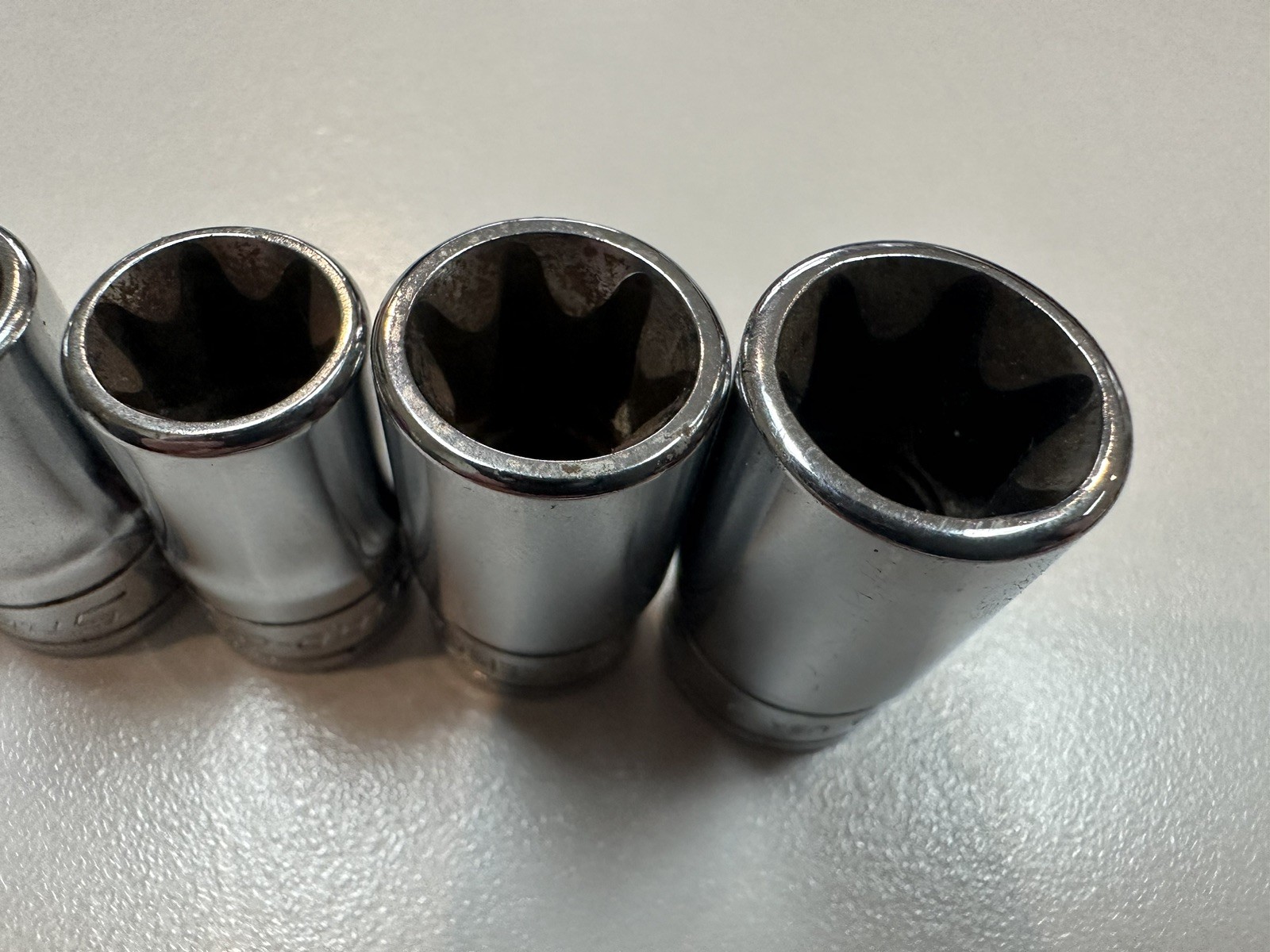 Snap-On 10pc Combo Drive inverted TORX Shallow Socket Set E