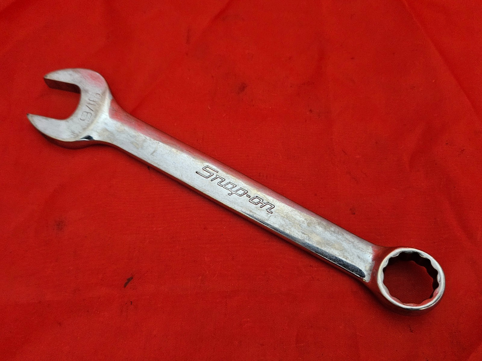 Snap-on OEX180 9/16″ 12 Point Short Combination Wrench Open Box End USA SAE M1