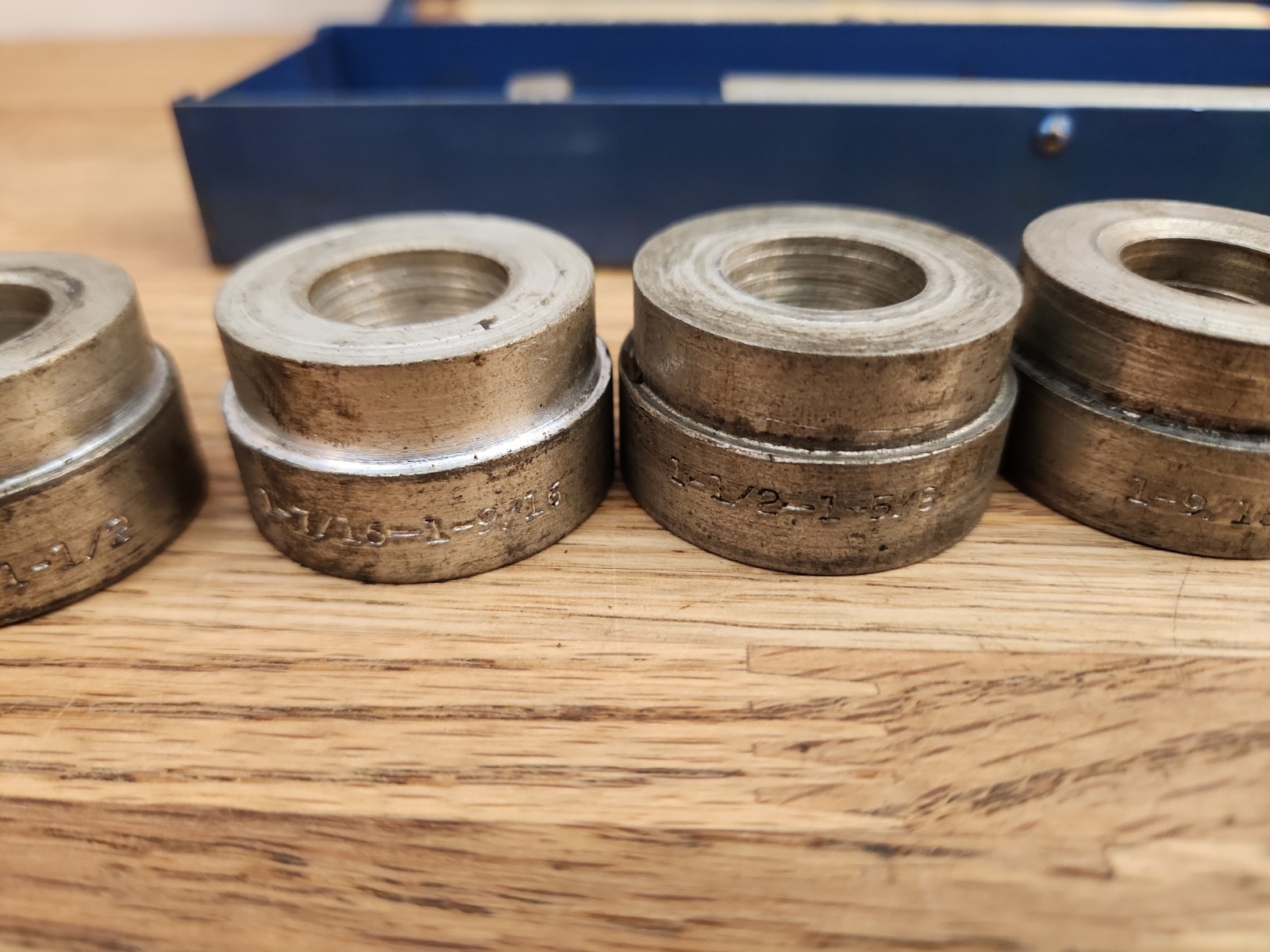 Snap On Blue-Point A-158 Heavy Duty Bushing Driver Set (1-5/16»-1-7/8») w Case