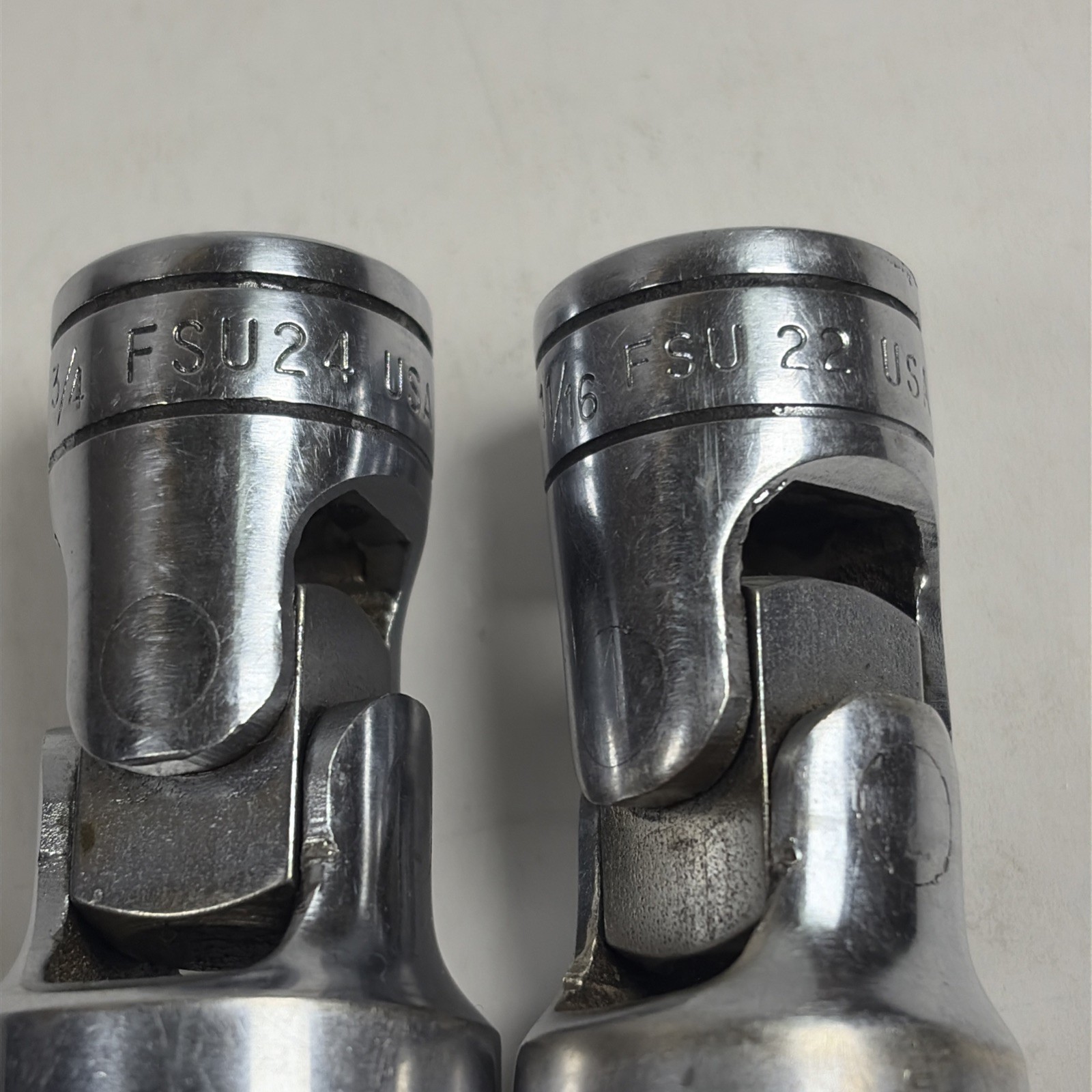 Snap-on FS24 & FS 22 Swivel Sockets 3/8″ Drive 6 Pt Universal Chrome