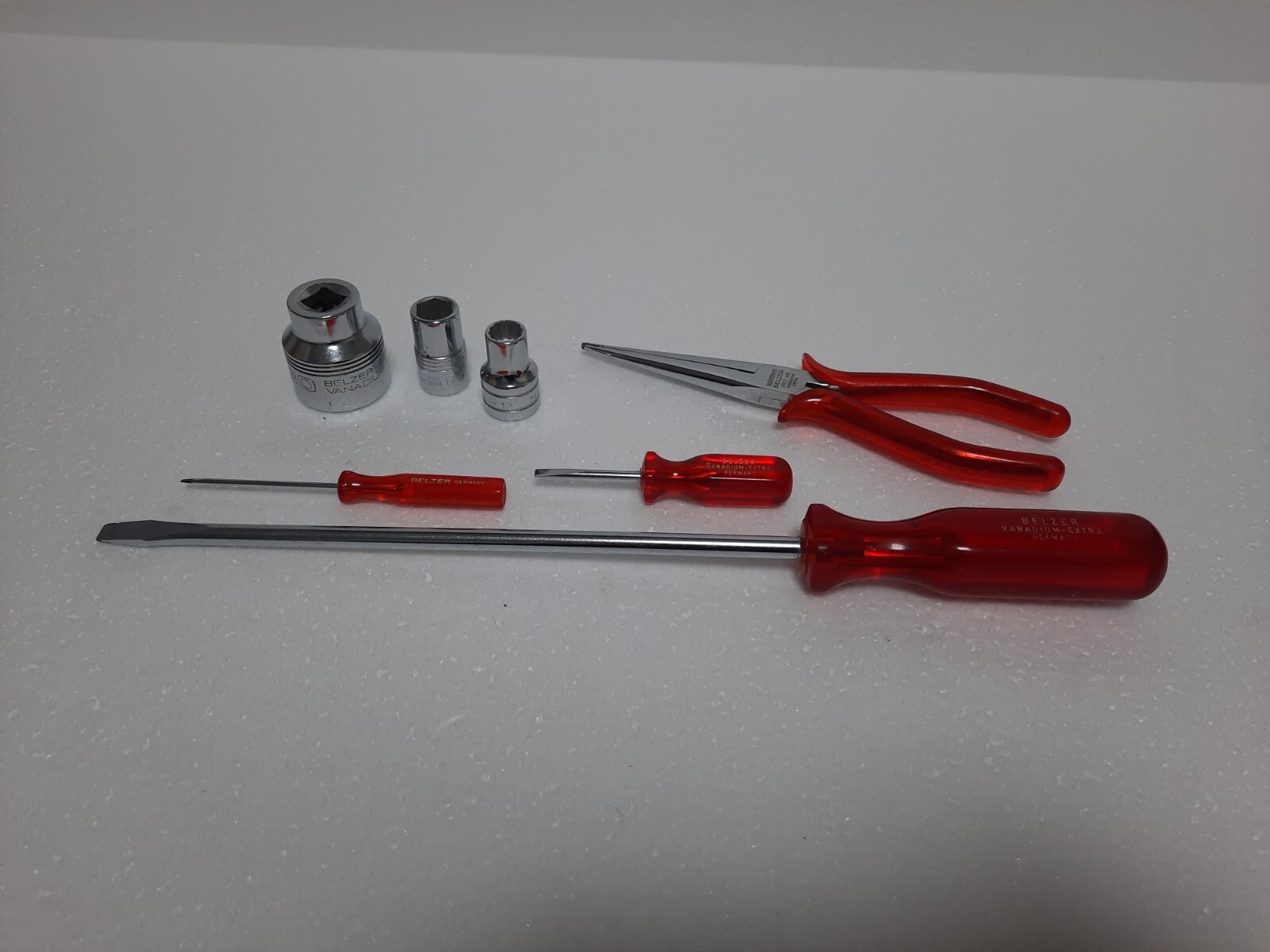 Belzer Long Nose Pliers Screwdrivers Nuts Bundle Industrial Quality Tool