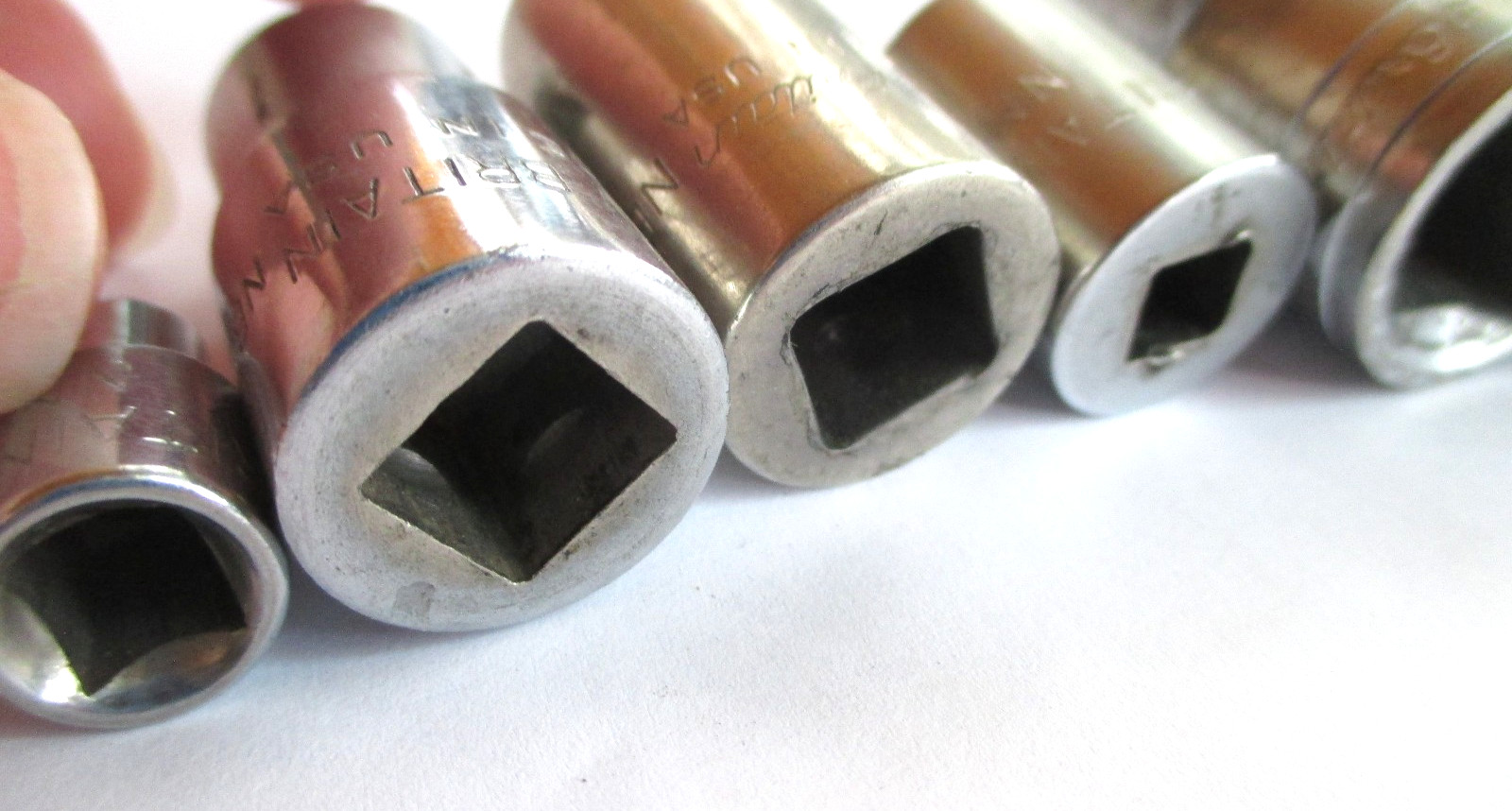 LOT / SET OF 7 New Britain SAE & Metric Sockets & Extensn 1/4, 1/2, & 3/8″ Drive