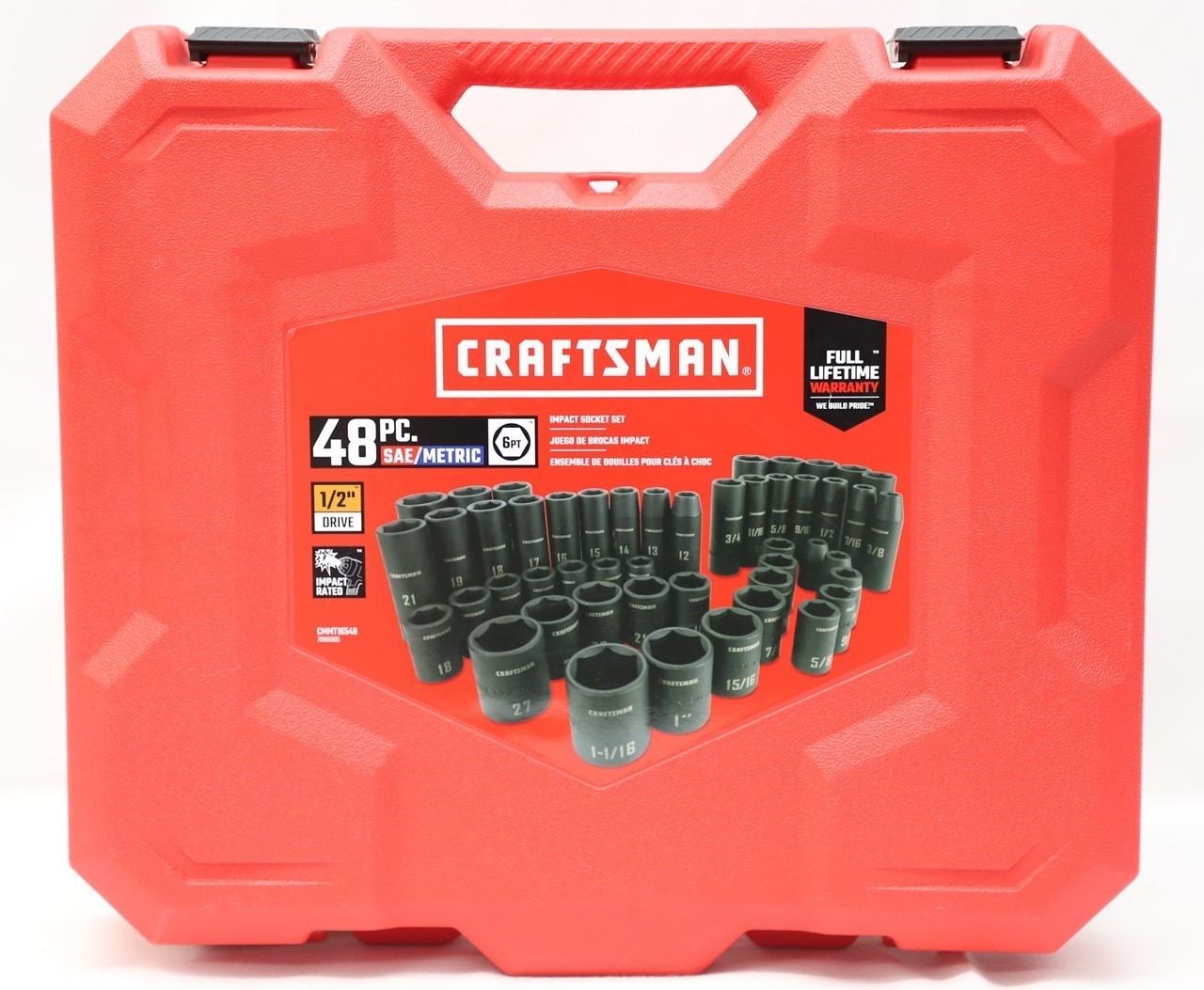 CRAFTSMAN 48-Piece 1/2-inch Drive 6-Point Impact Socket Set – CMMT16548