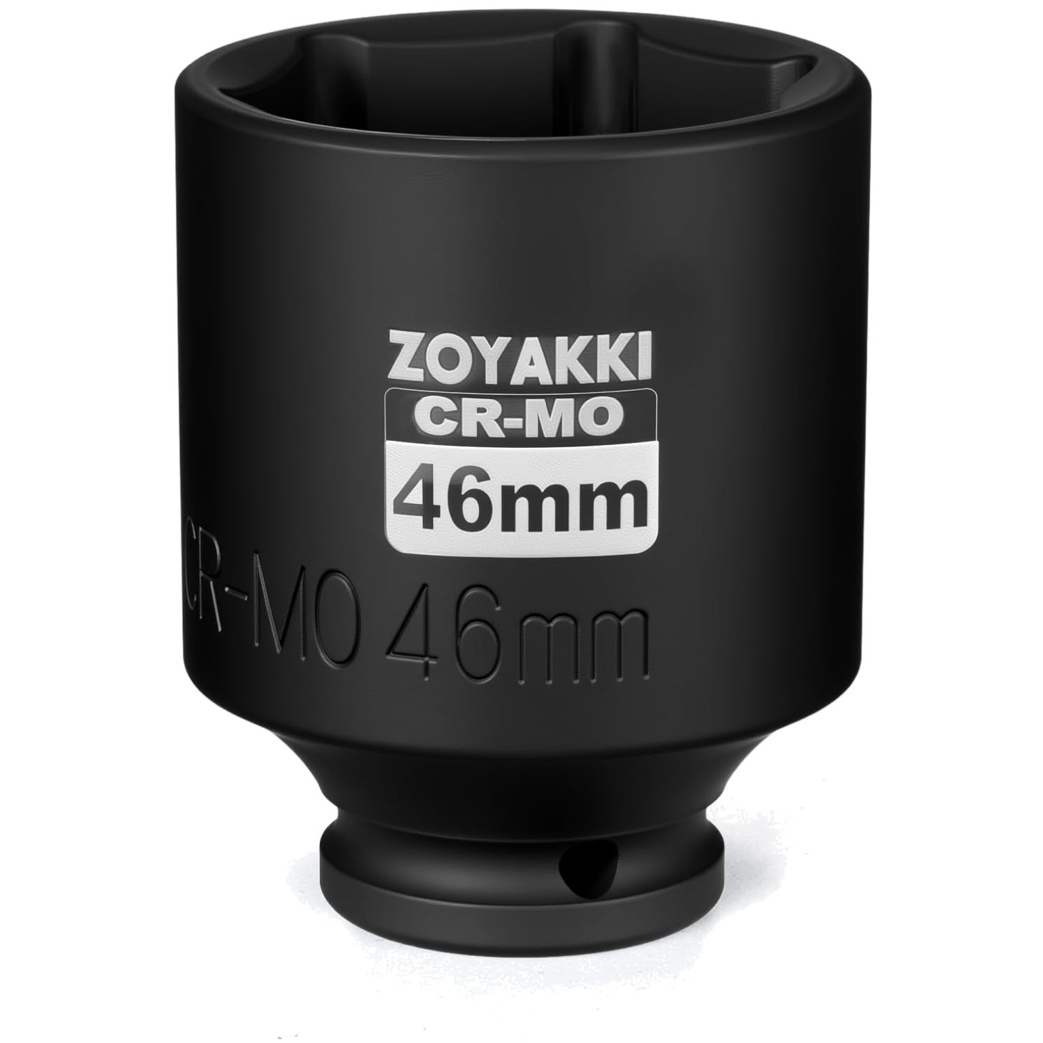 High-Precision 46mm 1/2 Inch Drive Impact Socket with Laser-Etched Markings