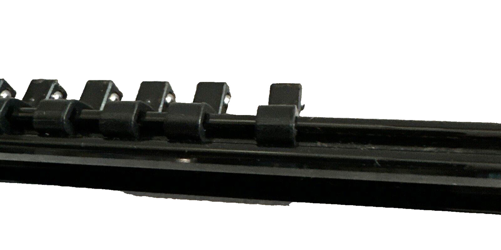 Unbranded Socket Holder Rail 16 1/4″ Clips Black Plastic Mountable