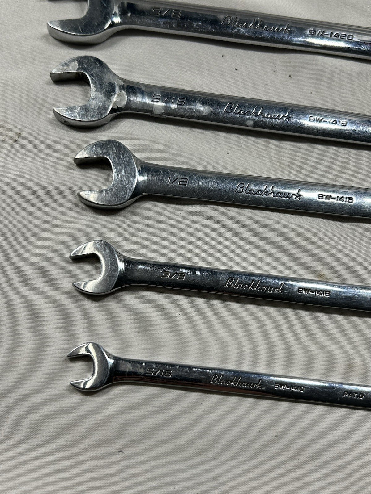 Blackhawk by Proto BW-1408 7pc Saw reversible ratcheting combination wrenches