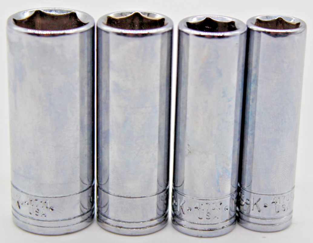 SK Hand Tools 4 Sockets 10 mm, 11 mm, 13 mm, 15 mm