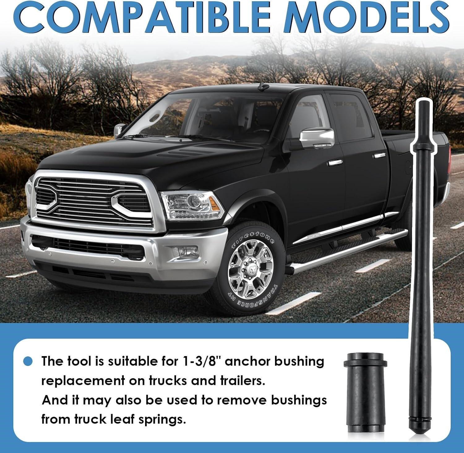 29090 Anchor Pin Bushing Kit for Truck Trailer Removing & Installing Tool 1-3/8″