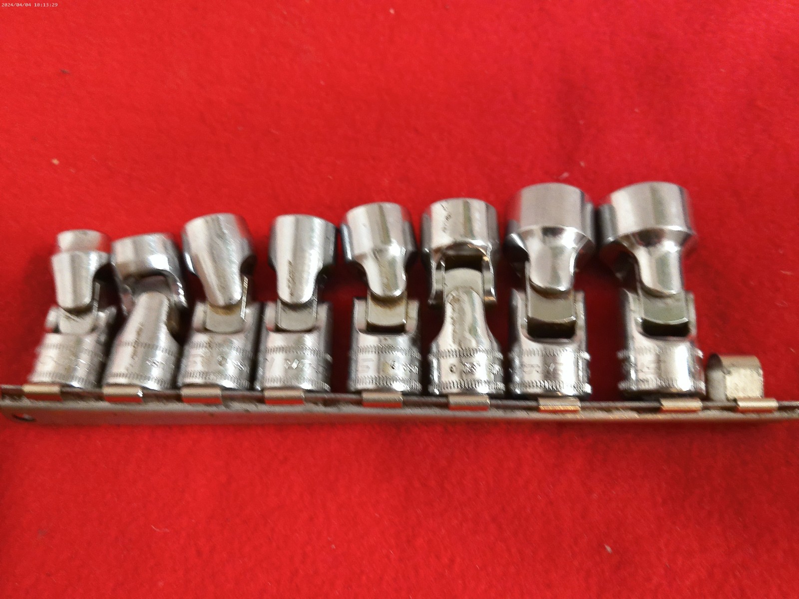 Snap On 8Pc Metric 3/8″ Drive Universal Swivel Socket Set 10MM 18MM 6Pt Dr FSUM