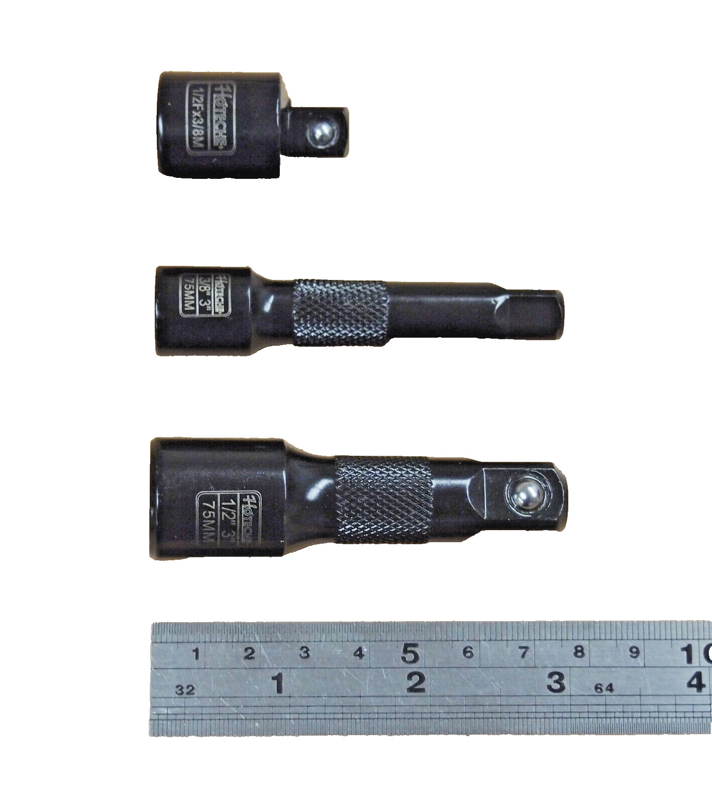 HOTECHE 38 Pcs 1/2″ 3/8″ Dr. Duo Metric SAE Impact Socket Deep Shallow 206404