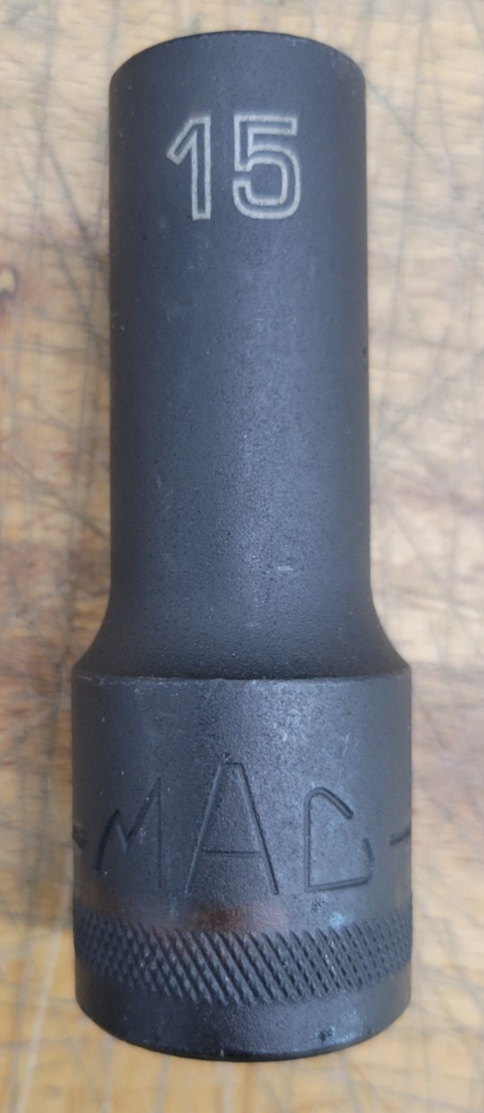 Mac-Tools SVDPM166BRPT 16 Pc 1/2″ Dr 6pt Metric Deep Impact Socket Set – USED