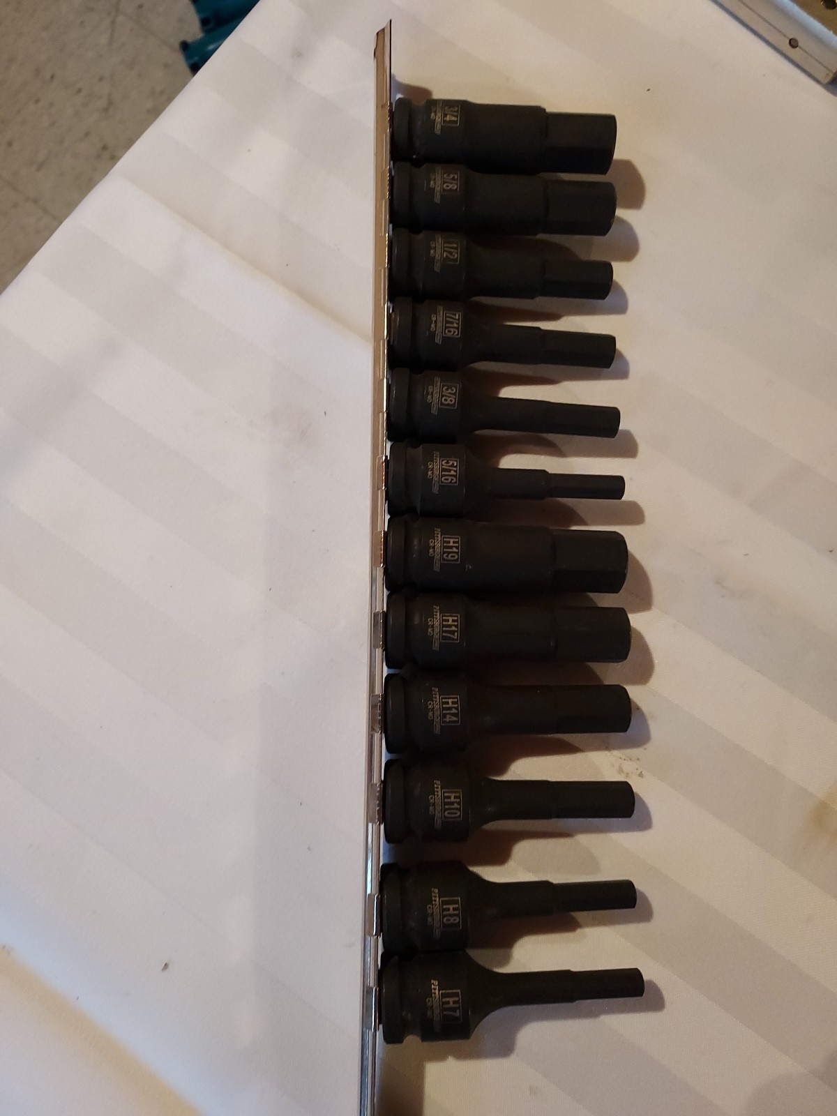 Drive Impact Hex Socket Set By Pittsburgh, New, 12pc.set, 1/2″ Drive