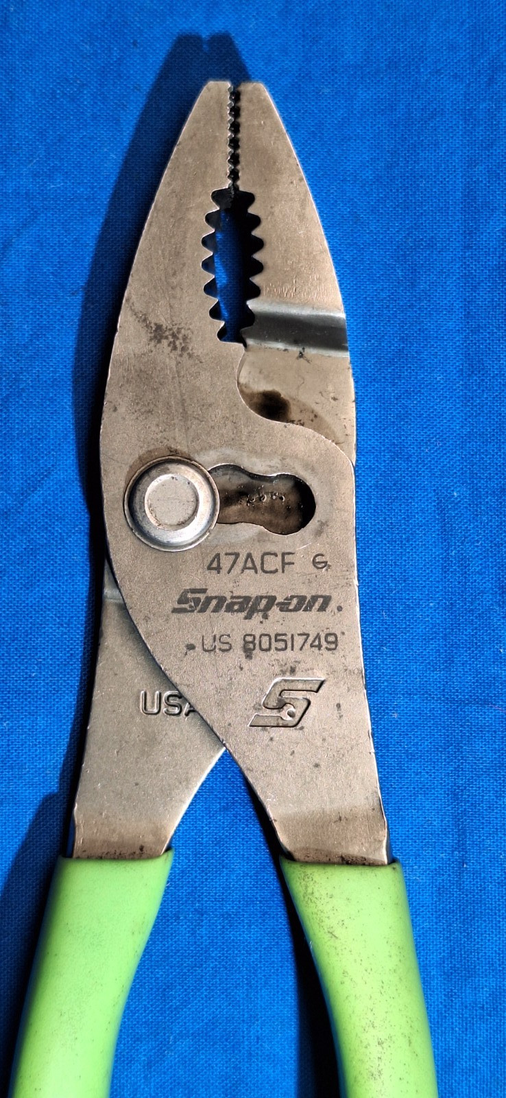 Snap-On 47ACF High vis Green handles slip joint pliers