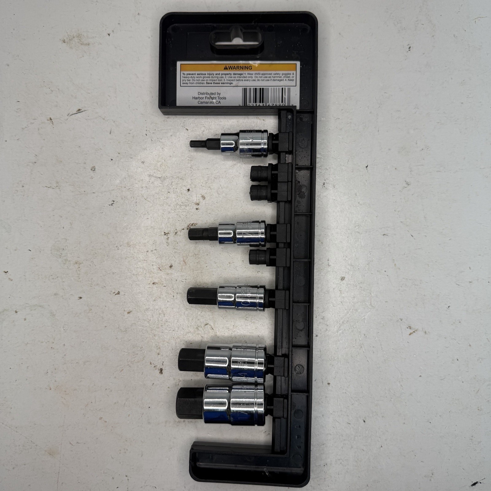 Pittsburgh Hex Bit Socket Set 6 Pc 3/8″ & 1/2″ Drive Metric 4mm-17mm