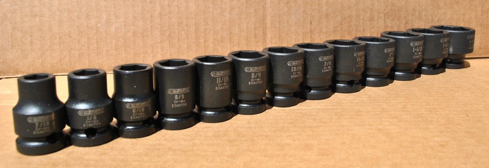 Mac Tools Expert 13 Pc 1/2 Drive SAE Impact Standard Socket Set 7/16 to 1 1/4