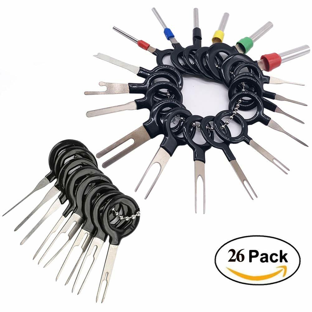 26Pcs Car Terminal Removal Tool Kit Wire connector Pin Release Extractor Puller