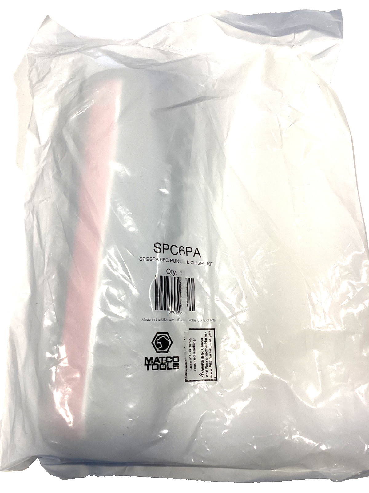 Matco Tools SPC6PA NEW 6 Piece Punch and Chisel Set With Storage Pouch USA MADE
