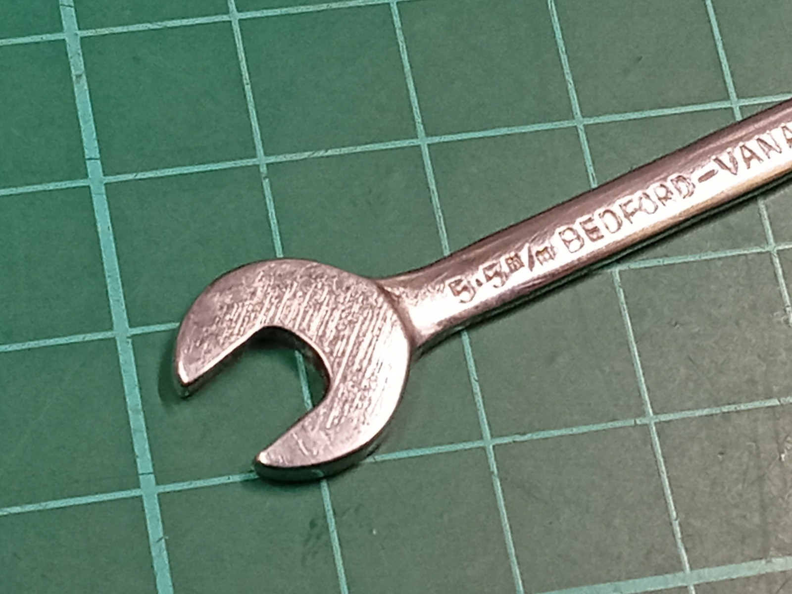Vintage Bedford Vanadium, 5mm x 5.5mm Open Ended Spanner, Made In England