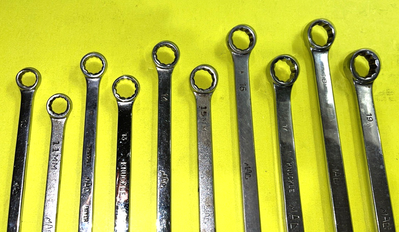 MAC TOOLS 10 PIECE METRIC COMBINATION WRENCH SET 12-POINT