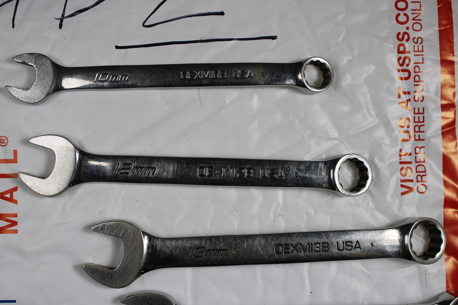 Snap On 6Pc Short Metric Combination Wrench Set Part# OEXSM710B – 10 – 17mm inco