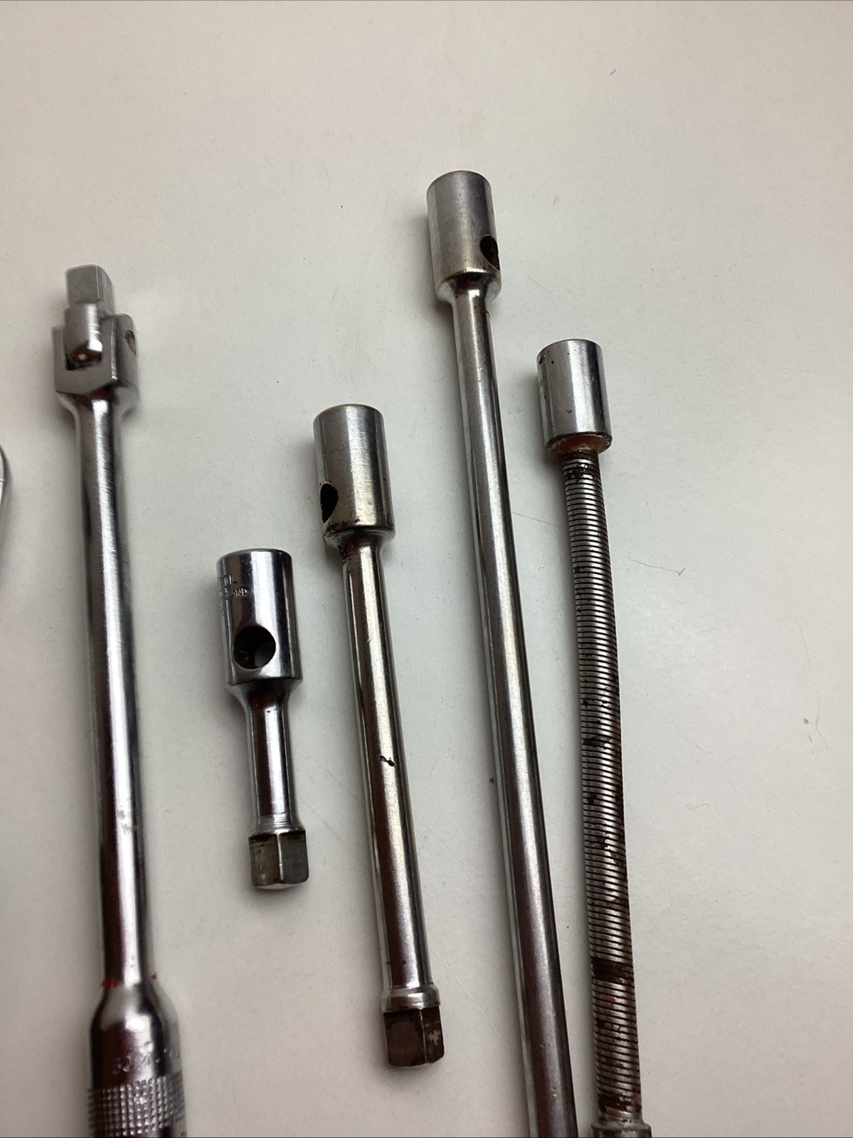 6 Pc BRITOOL 3/8”Drive Assortment. 4 Extensions. Ratchet. T Bar. Breaker Bar