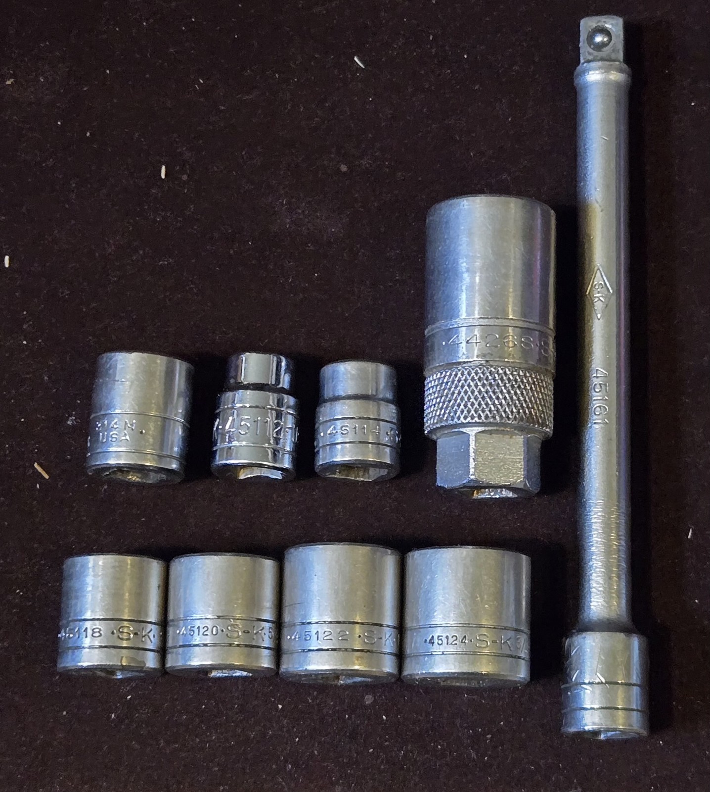 2 Mixed Sets Mid 1940s SK 409, 451 & Etc. & 1964-69 SK Wayne 401XX 17pc & Etc.