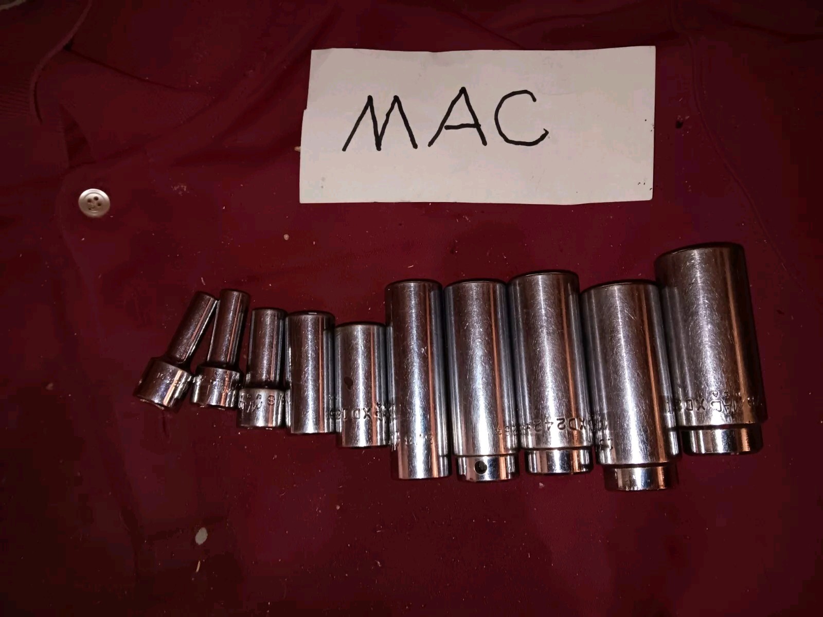 MAC 3/8″ Dr Deep Well Socket Set 10 Pcs 1/4″-7/8″