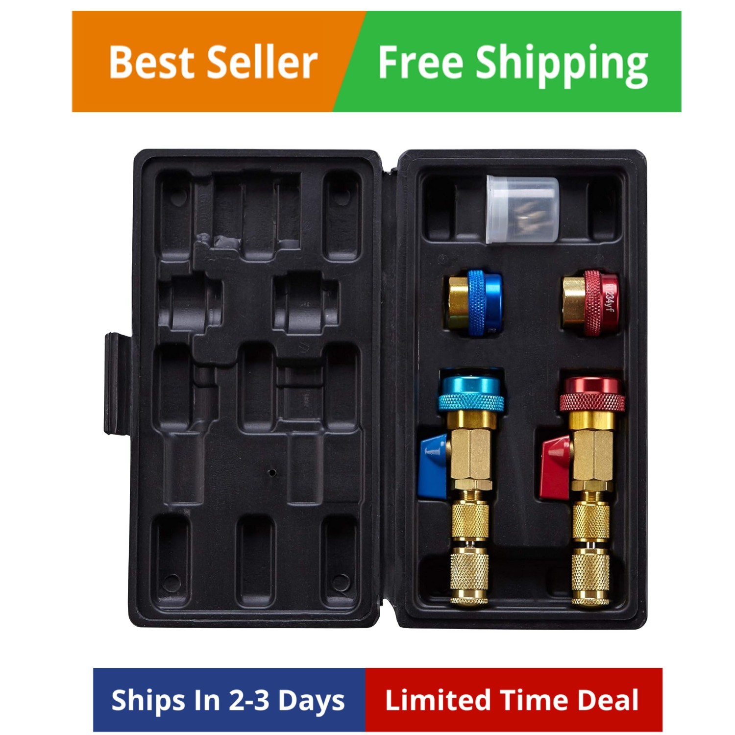 Automotive AC R134A R1234YF Valve Core Remover and Installer Tool Set, for St…