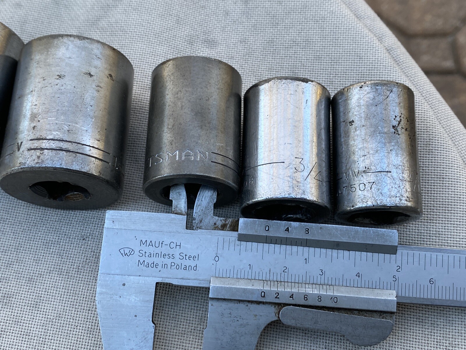 Vintage Craftsman-9pc 1/2 & 3/8” drive SAE Socket Lot 🇺🇸 V, VV, G