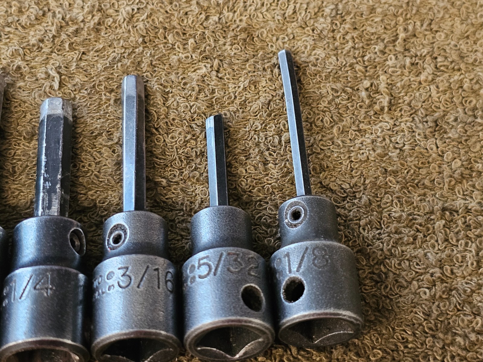 6 Proto Professional Impact Hex Socket Bit 3/8″ Drive 5/16 1/4 3/16 1/8 7290 Set