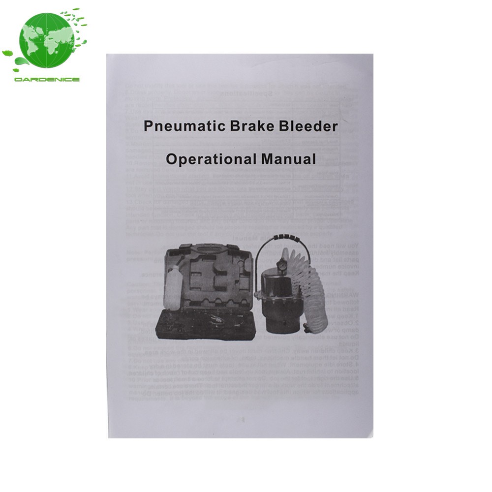 Pneumatic Air Pressure Kit Brake And Clutch Bleeder Valve System Kit Portable