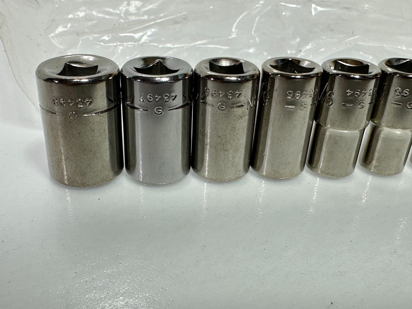 🇺🇸 Craftsman Tools USA G 9pc SAE 5/32-7/16″ Shallow Socket Set 1/4″ Drive, NOS