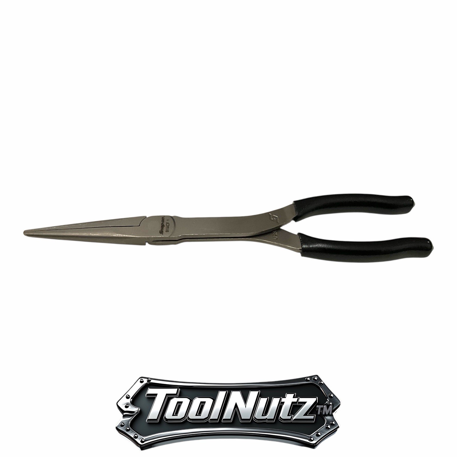 Snap-on Tools NEW 911ACFBK 11″in. BLACK Soft Grip Rounded Jaw Needle Nose Pliers