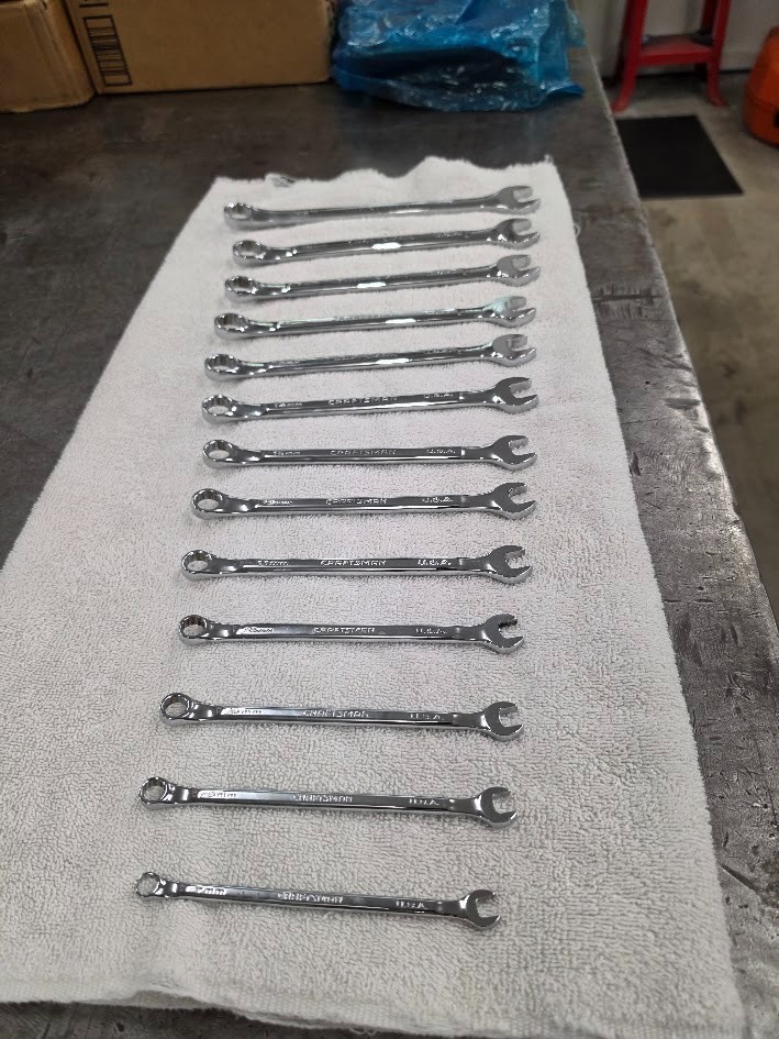 Craftsman Professional Series Full Polish 12pt Metric Combination Wrench Set