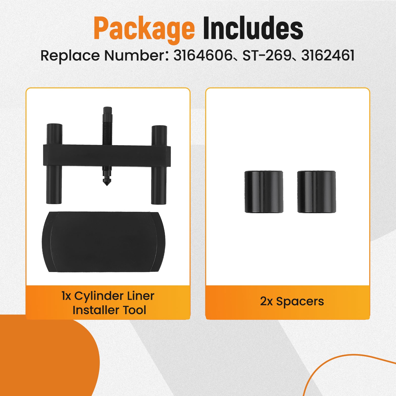 Cylinder Liner Press Installer Tool for Cummins ISX X15 3164606 ST-269. 3162461