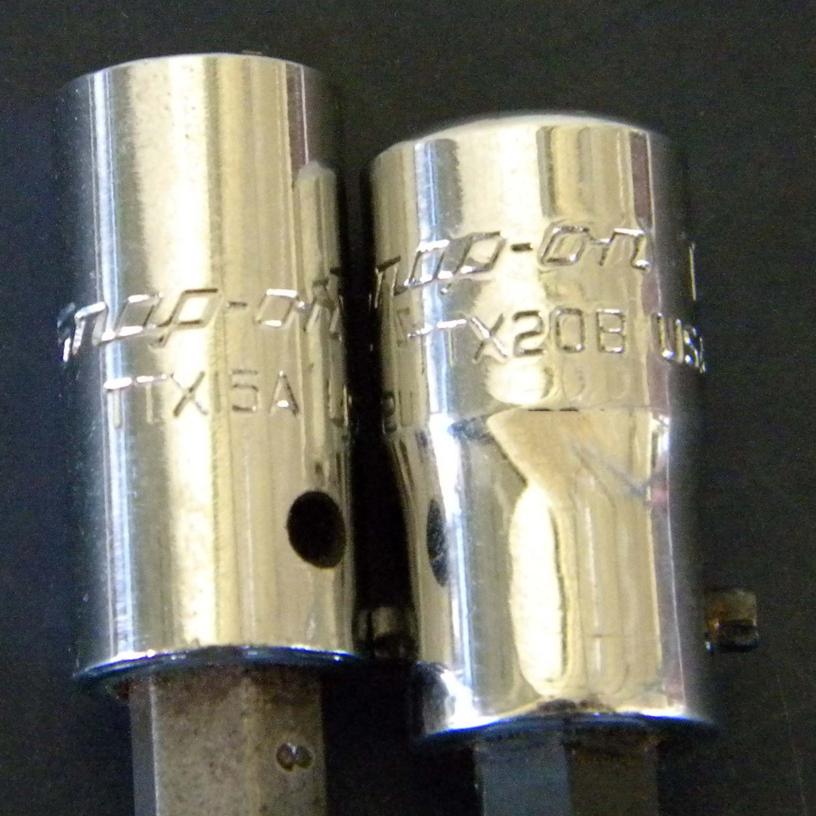 Snap-On Tools 1/4″ Drive T15, T20 Chrome Torx Bit Sockets TTX15A ,TTX20B USA