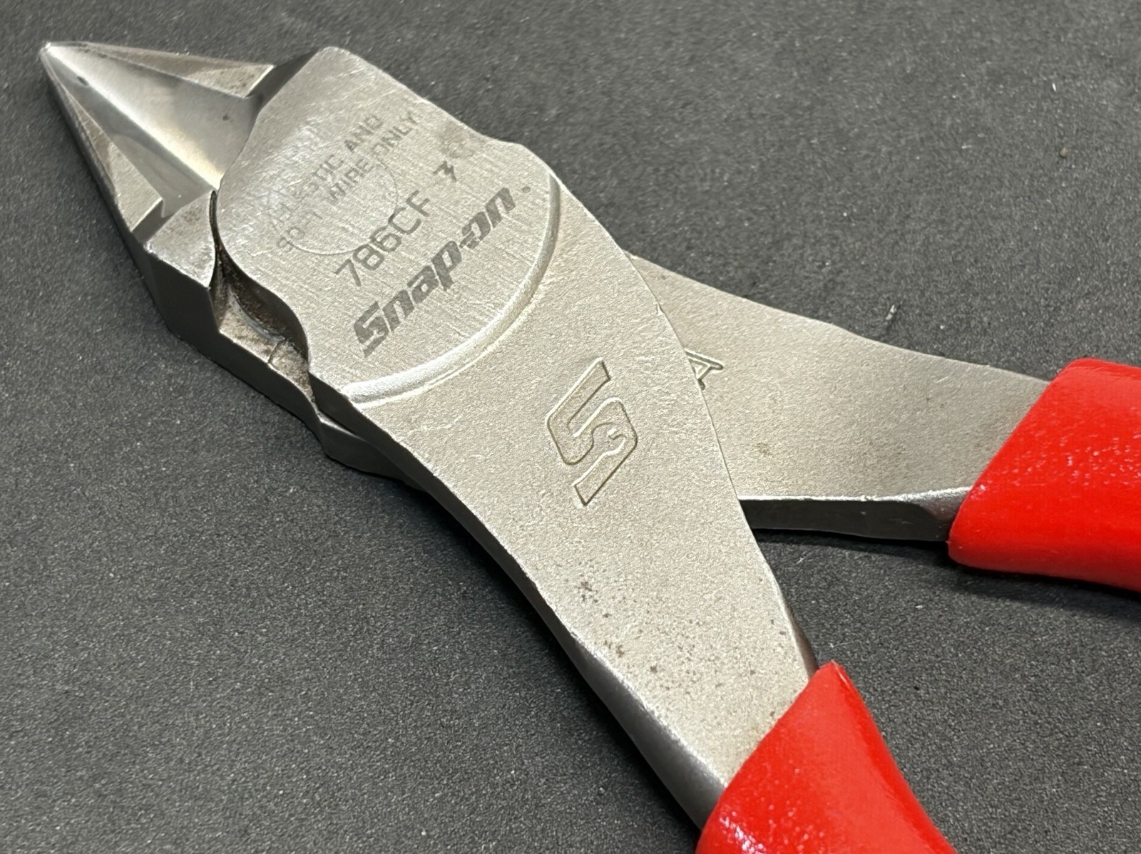 Snap On Tools RED Talon Grip 6″ FLUSH CUT Diagonal Side Cutters Dikes 786CF