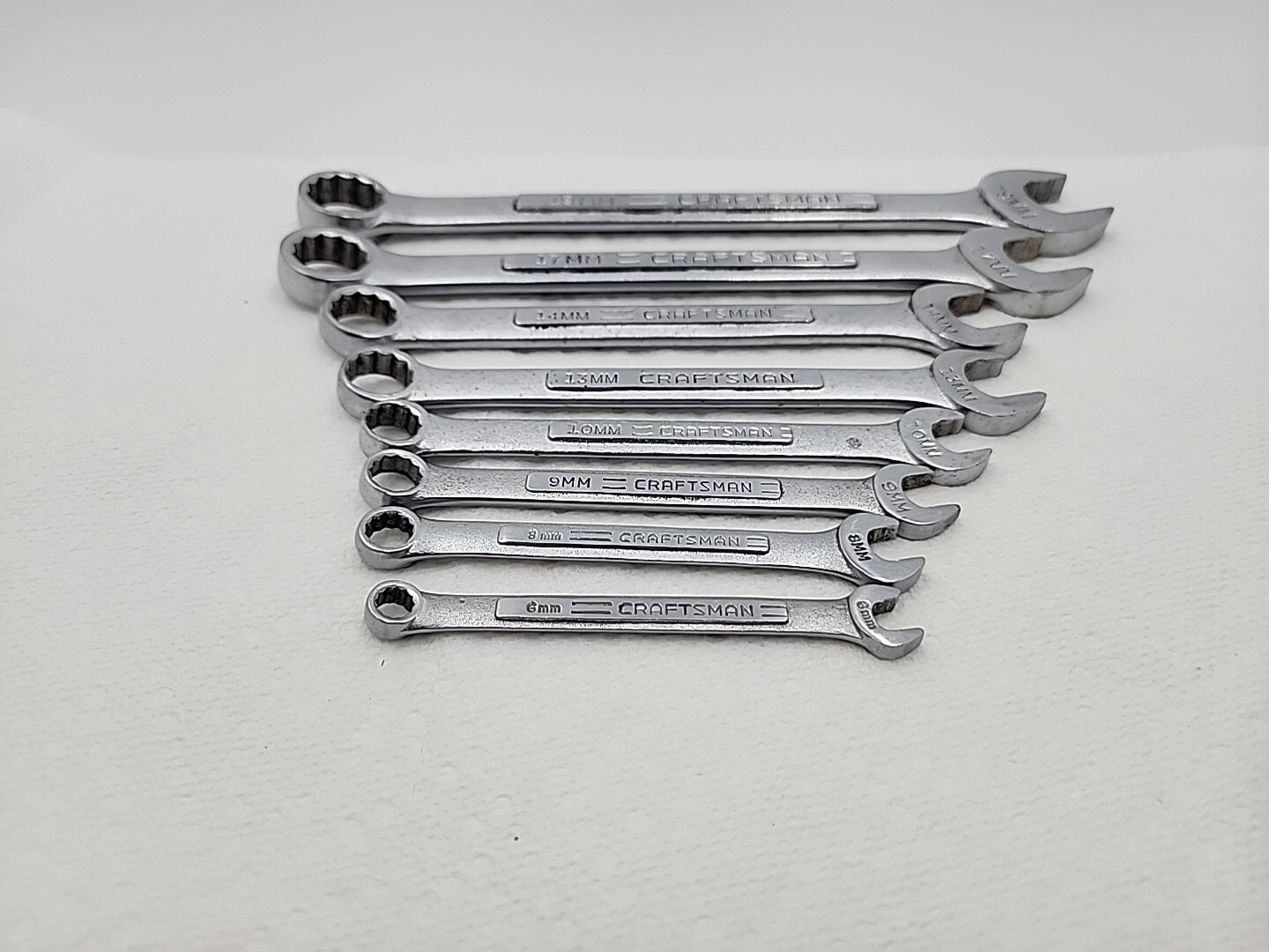 Craftsman 8pc Metric Combination Wrenches Series-V-&-VV- 19 17 14 13 10 9 8 6 MM