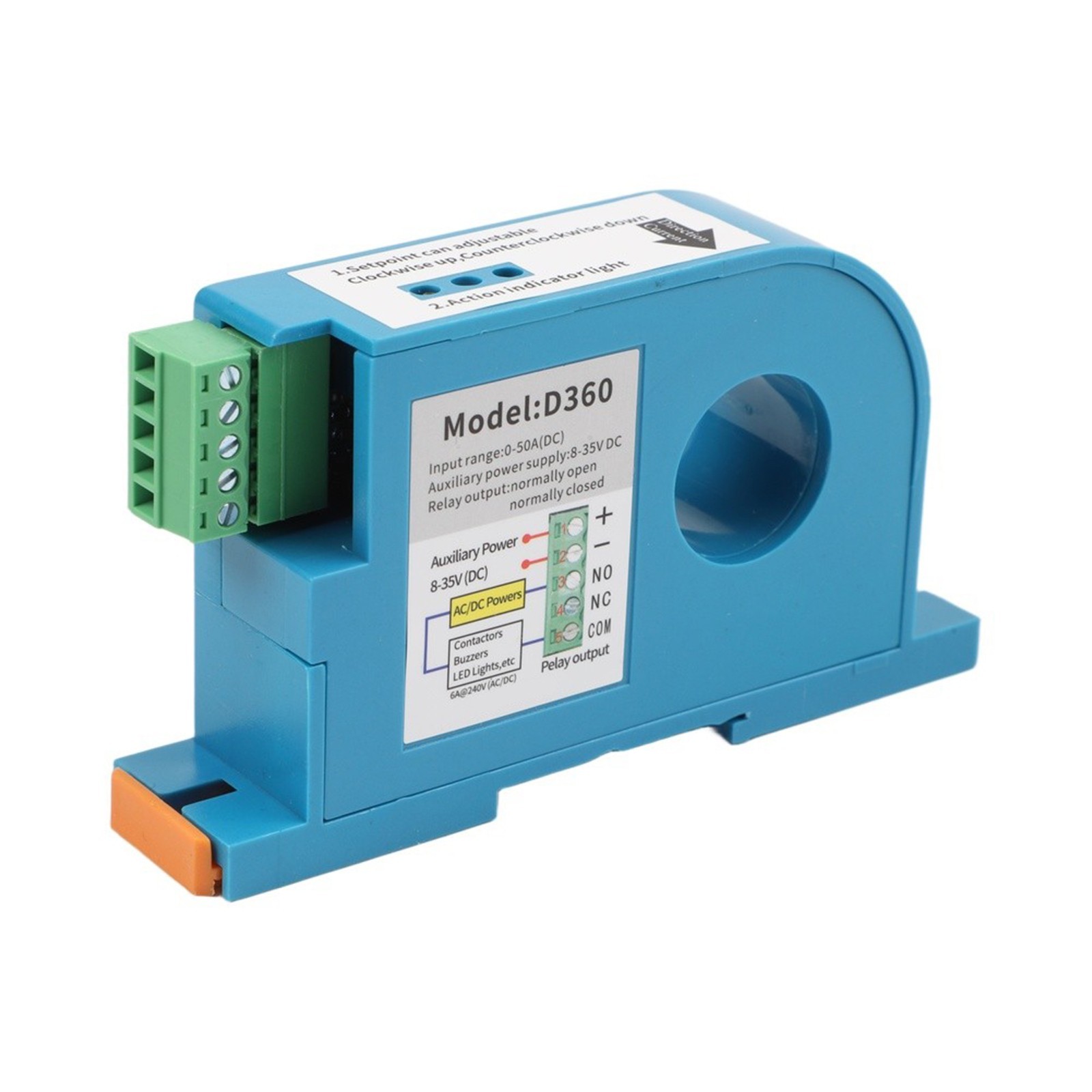 DC Current Sensing Switch Automatic Reset Function Detection Range 0-50A/0-100A