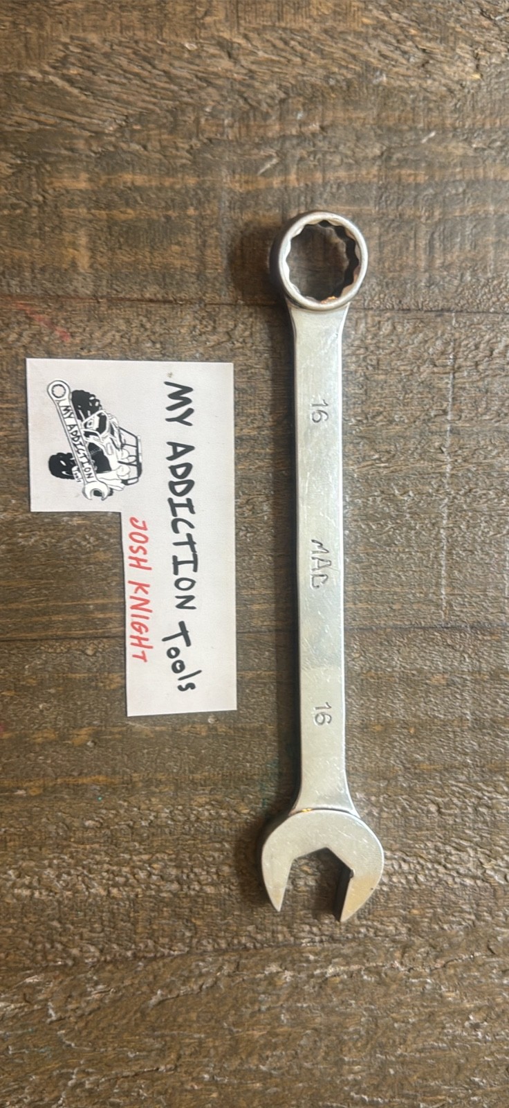 Mac tools 16mm wrench M16CWR great shape no owner markings